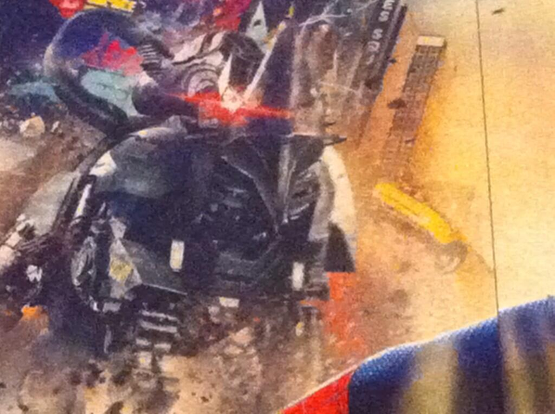Illustration for article titled First (fuzzy) look at Amazing Spider-Man's Rhino and Green Goblin